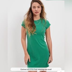 American Eagle Hey Baby Tee Mini Dress